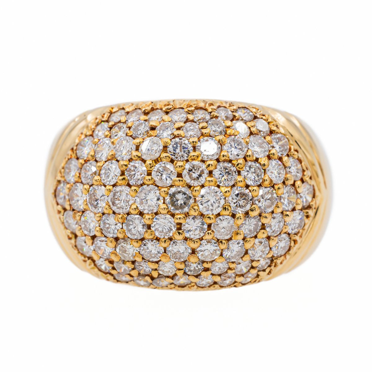 Bague Jonc en or jaune et diamant - Castafiore