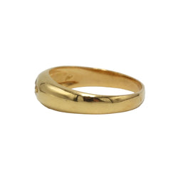Bague Jonc en or jaune et diamant - Castafiore