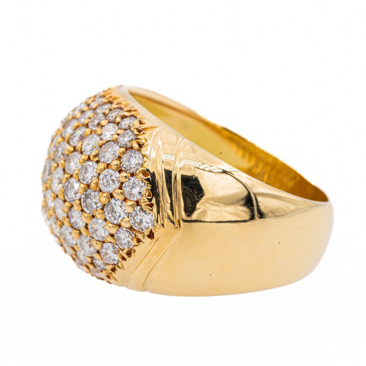 Bague Jonc en or jaune et diamant - Castafiore