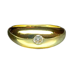 Bague Jonc en or jaune et diamant - Castafiore