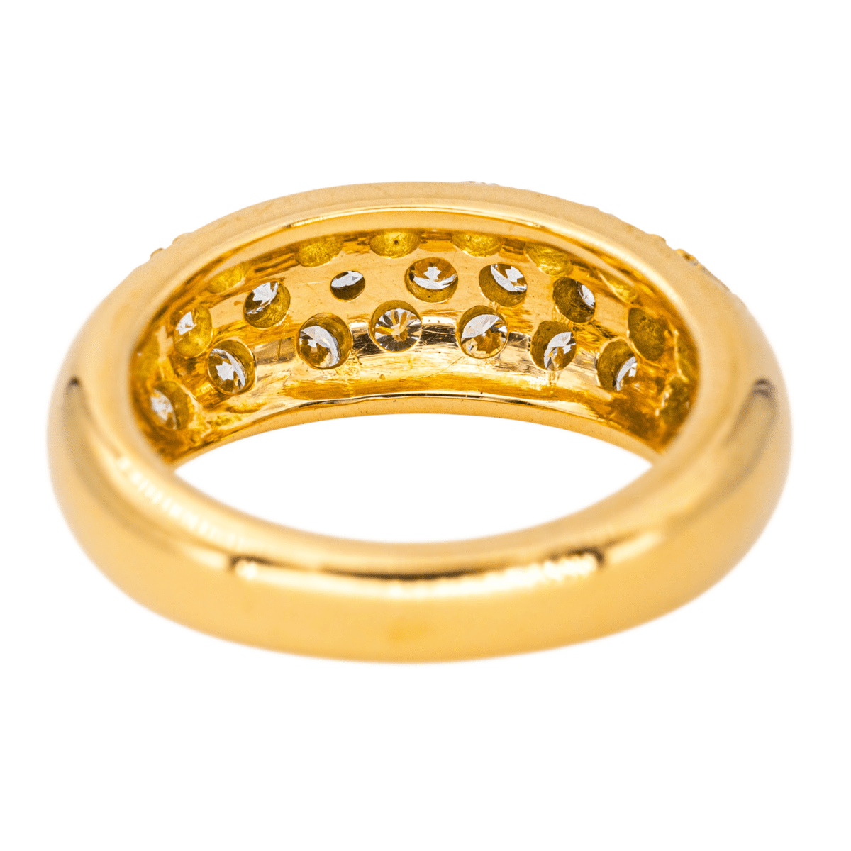 Bague Jonc en or jaune et diamant - Castafiore