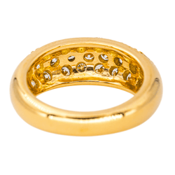 Bague Jonc en or jaune et diamant - Castafiore