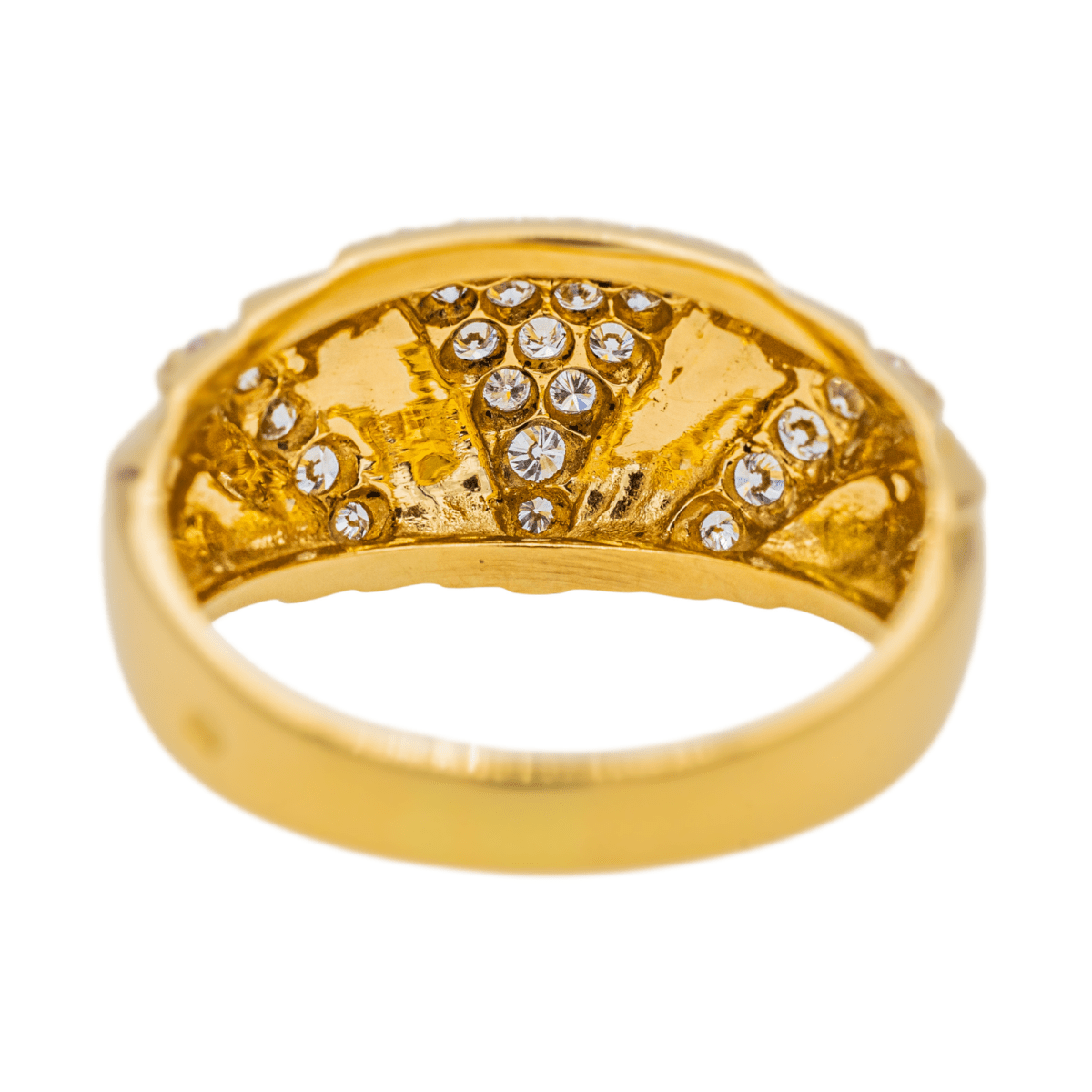 Bague Jonc en or jaune et diamant - Castafiore