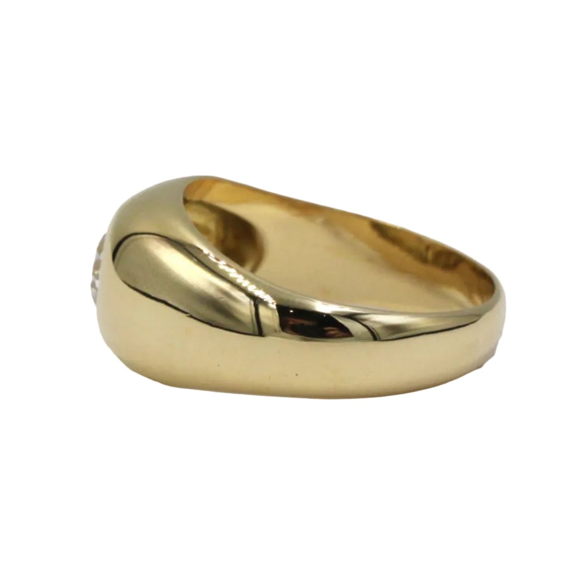 Bague Jonc en or jaune et diamant - Castafiore