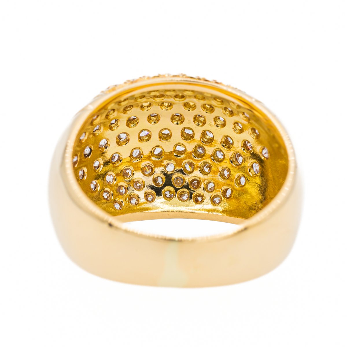 Bague Jonc en or jaune et diamant - Castafiore