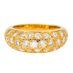 Bague Jonc en or jaune et diamant - Castafiore
