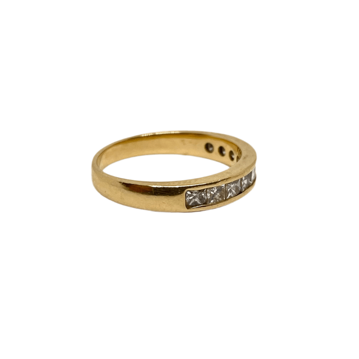Bague Jonc en or jaune et diamants - Castafiore