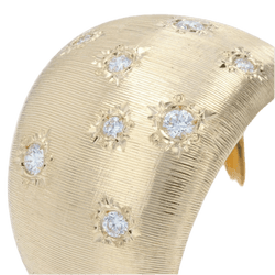 Bague Jonc en or jaune et diamants - Castafiore