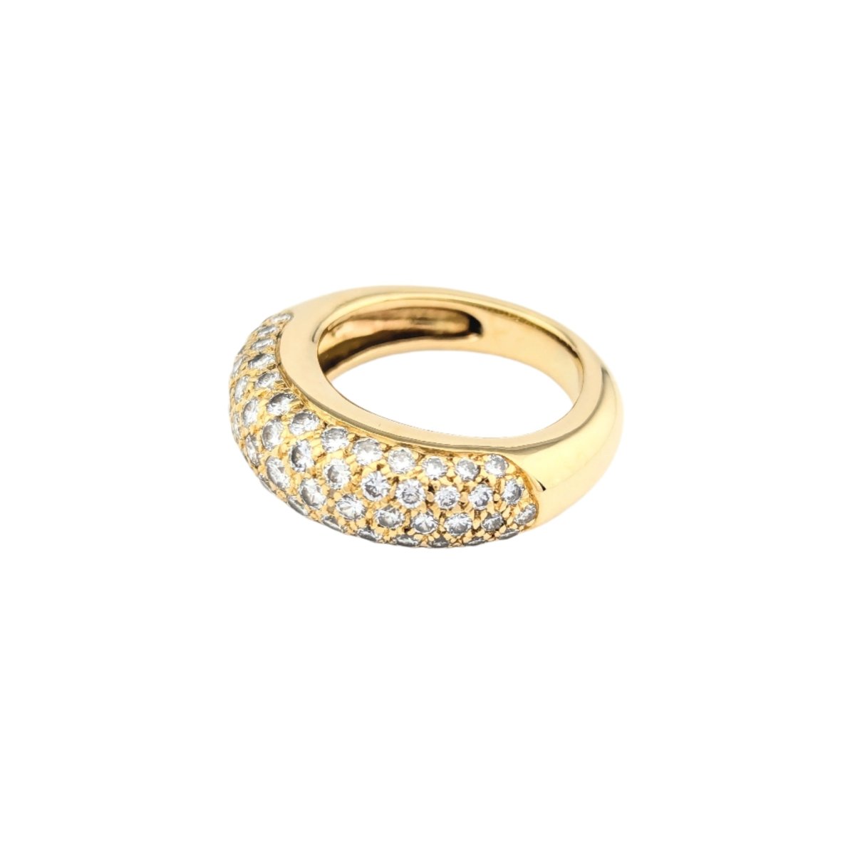 Bague Jonc en or jaune et diamants - Castafiore