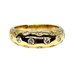 Bague Jonc en or jaune et diamants - Castafiore