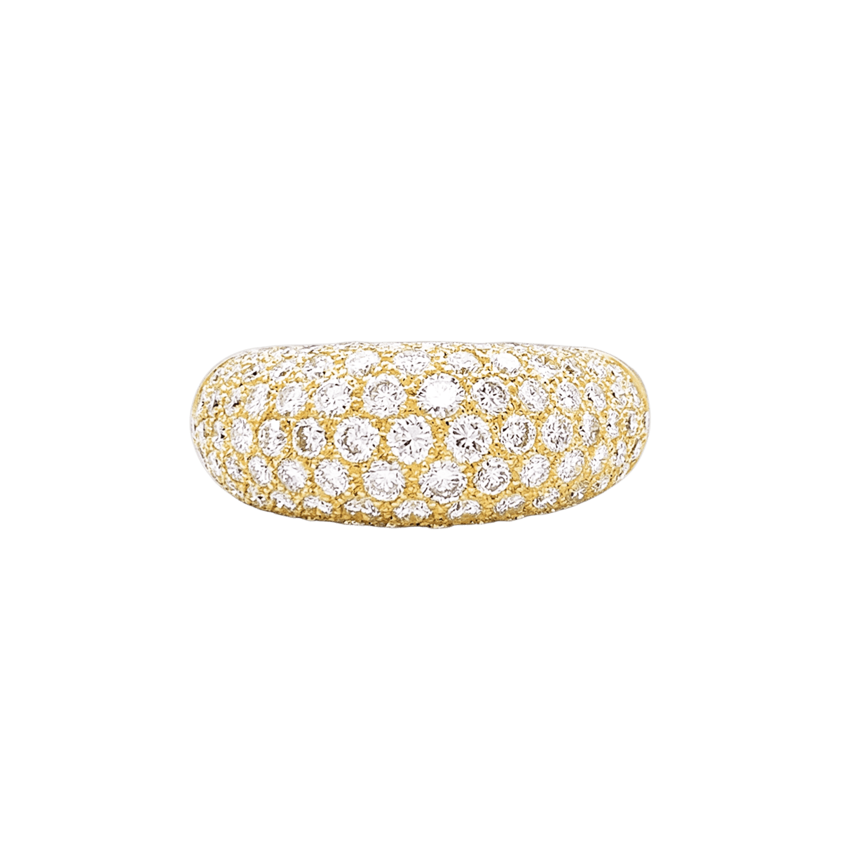 Bague Jonc en or jaune et diamants - Castafiore