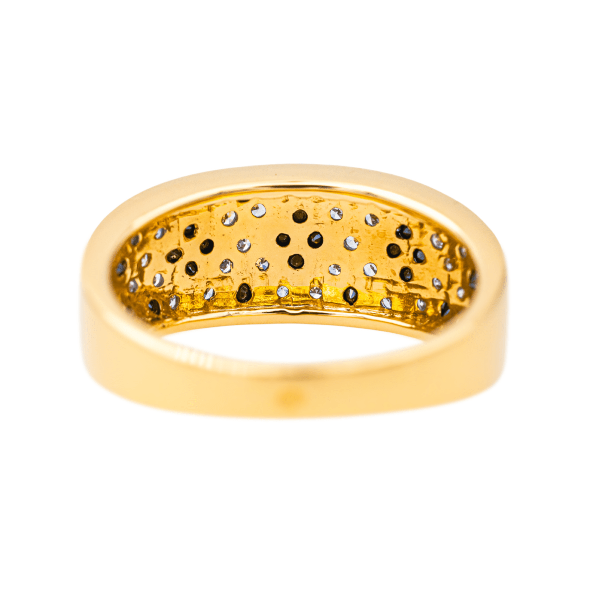 Bague Jonc en or jaune et diamants - Castafiore