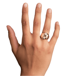 Bague Jonc en or jaune et diamants - Castafiore