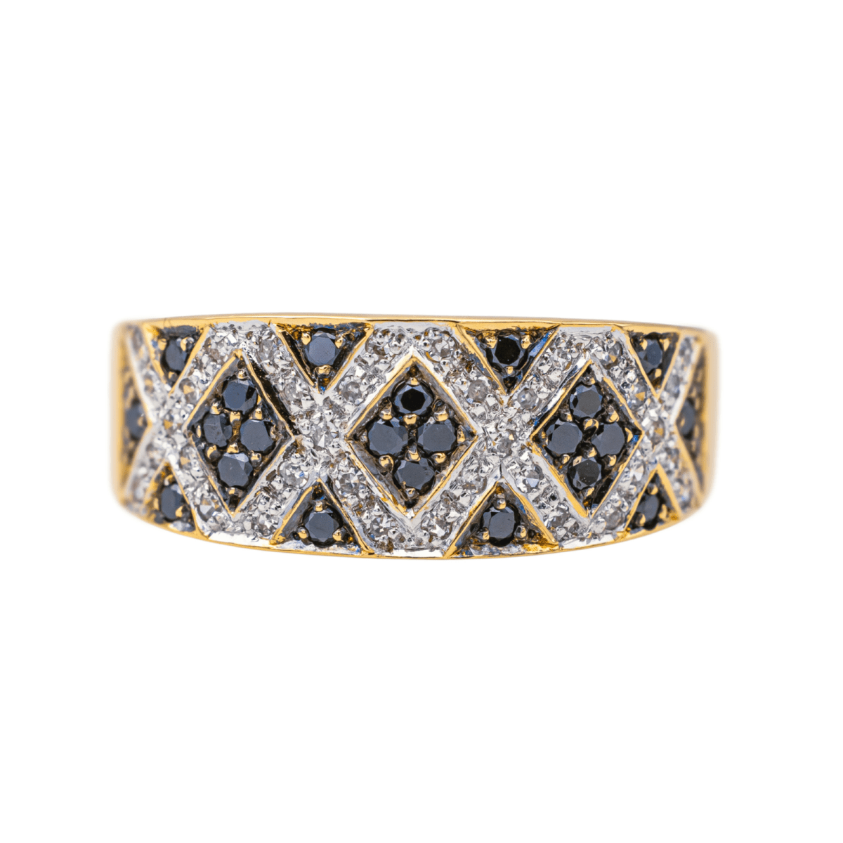 Bague Jonc en or jaune et diamants - Castafiore