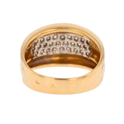 Bague Jonc en or jaune et diamants - Castafiore