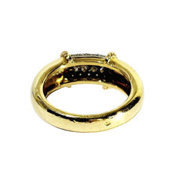 Bague Jonc en or jaune et diamants - Castafiore
