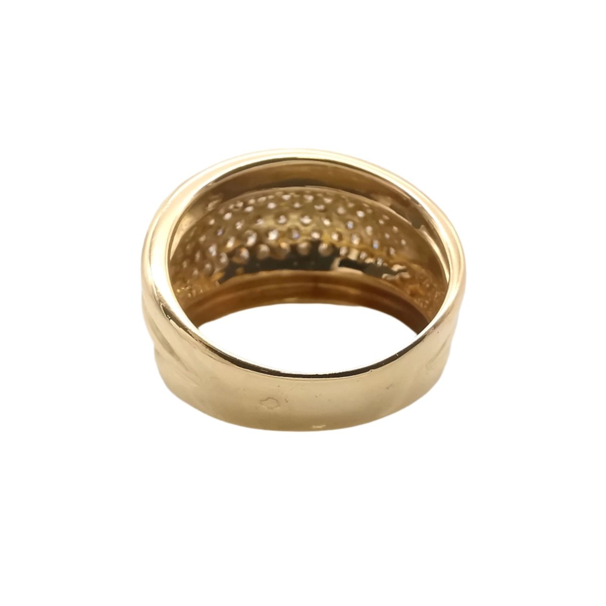 Bague Jonc en or jaune et diamants - Castafiore