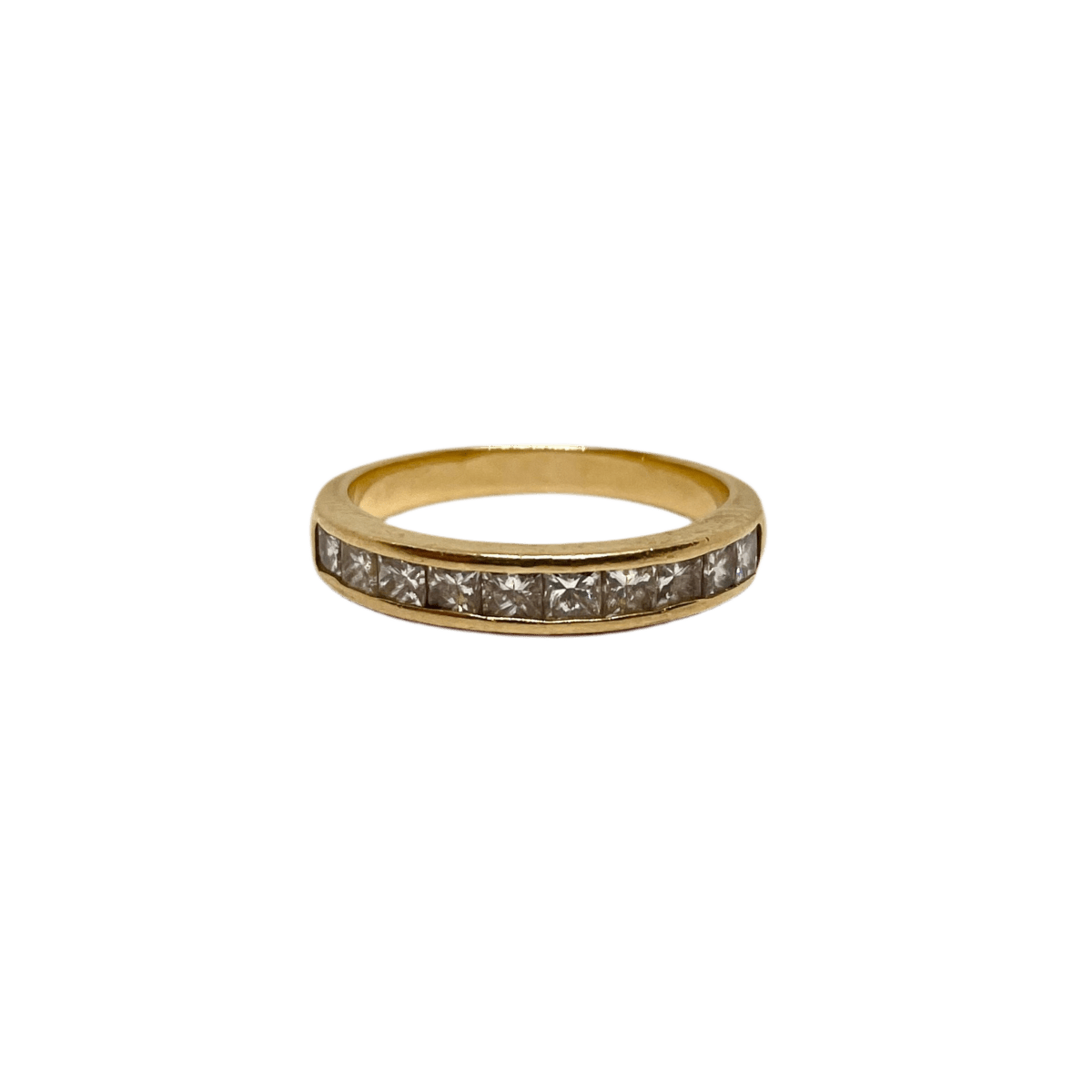 Bague Jonc en or jaune et diamants - Castafiore