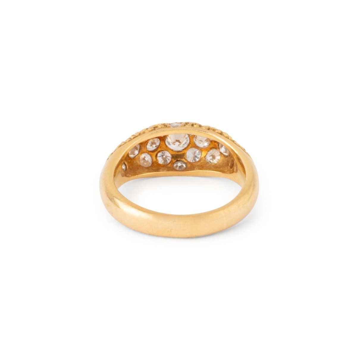 Bague Jonc en or jaune et diamants - Castafiore