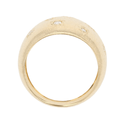 Bague Jonc en or jaune et diamants - Castafiore