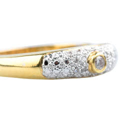 Bague Jonc en or jaune et diamants - Castafiore