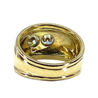 Bague Jonc en or jaune et diamants - Castafiore