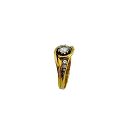 Bague Jonc en or jaune et diamants - Castafiore