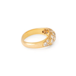 Bague Jonc en or jaune et diamants - Castafiore