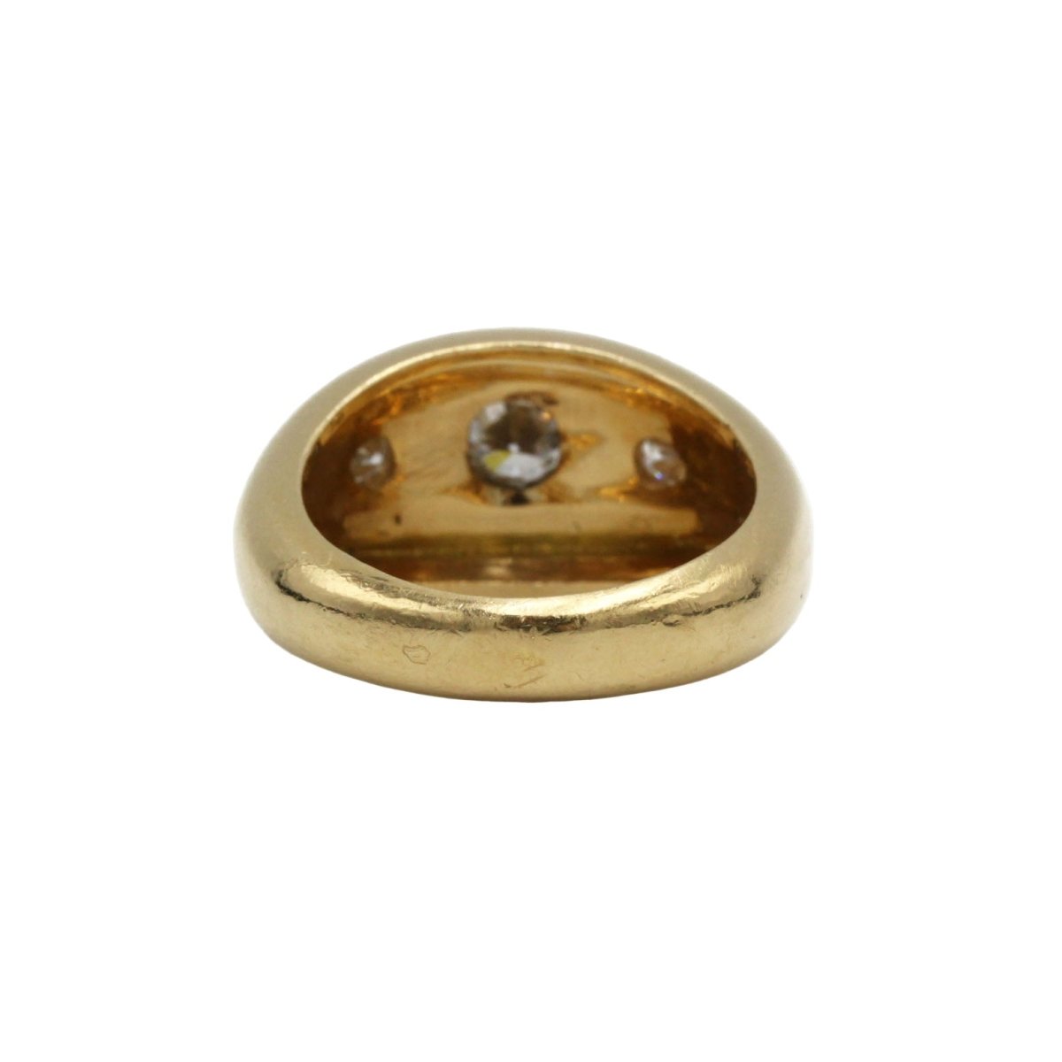 Bague Jonc en or jaune et diamants - Castafiore