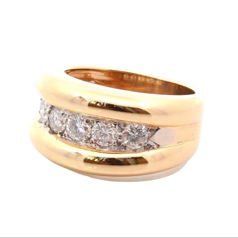 Ring rush diamonds in 18k gold
