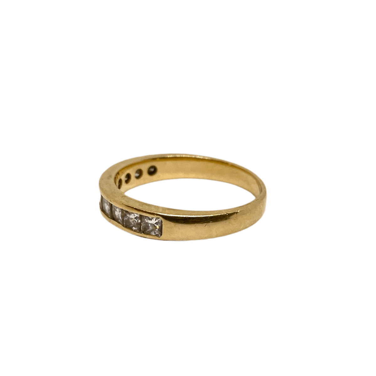 Bague Jonc en or jaune et diamants - Castafiore