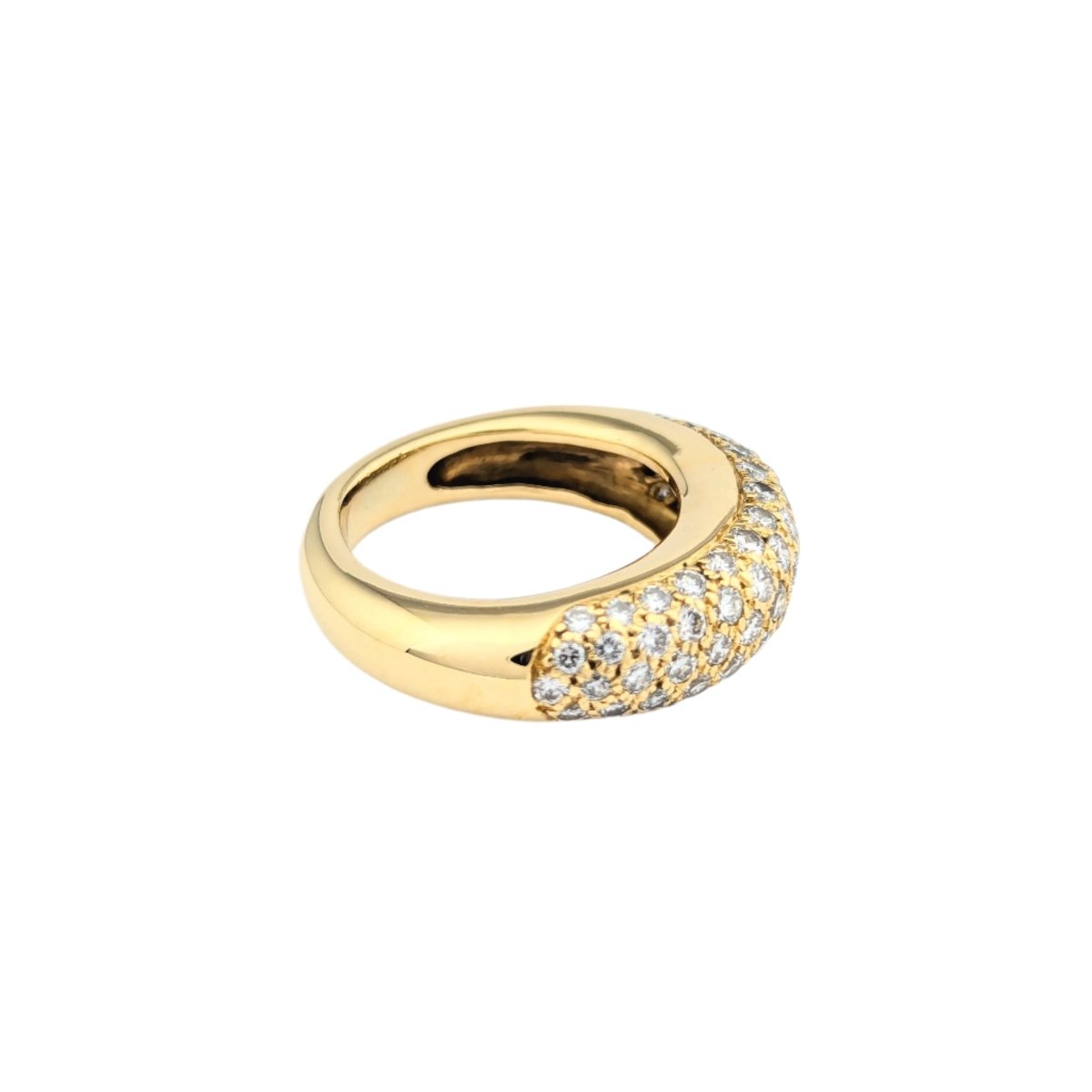 Bague Jonc en or jaune et diamants - Castafiore