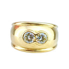 Bague Jonc en or jaune et diamants - Castafiore