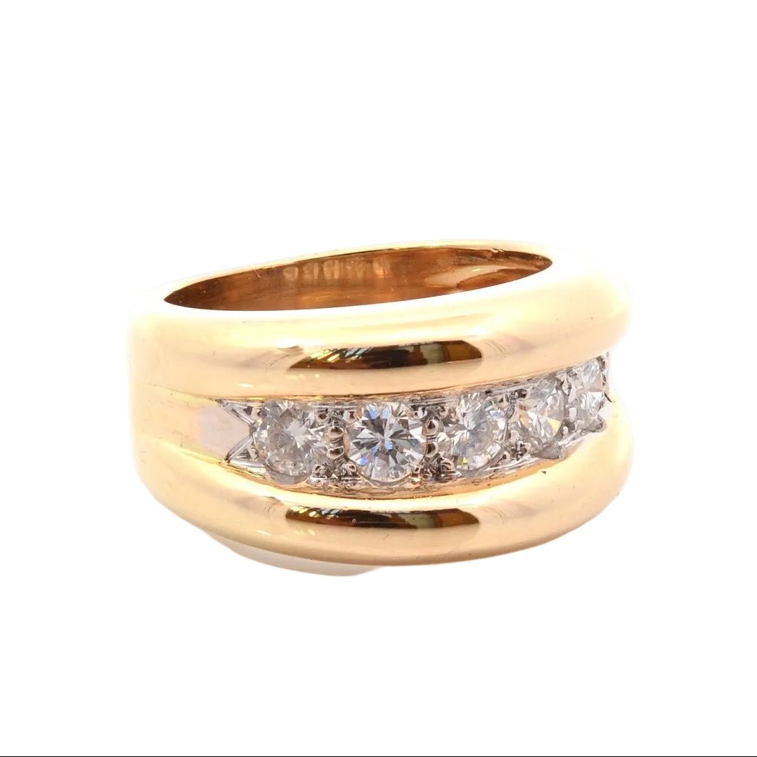 Ring rush diamonds in 18k gold