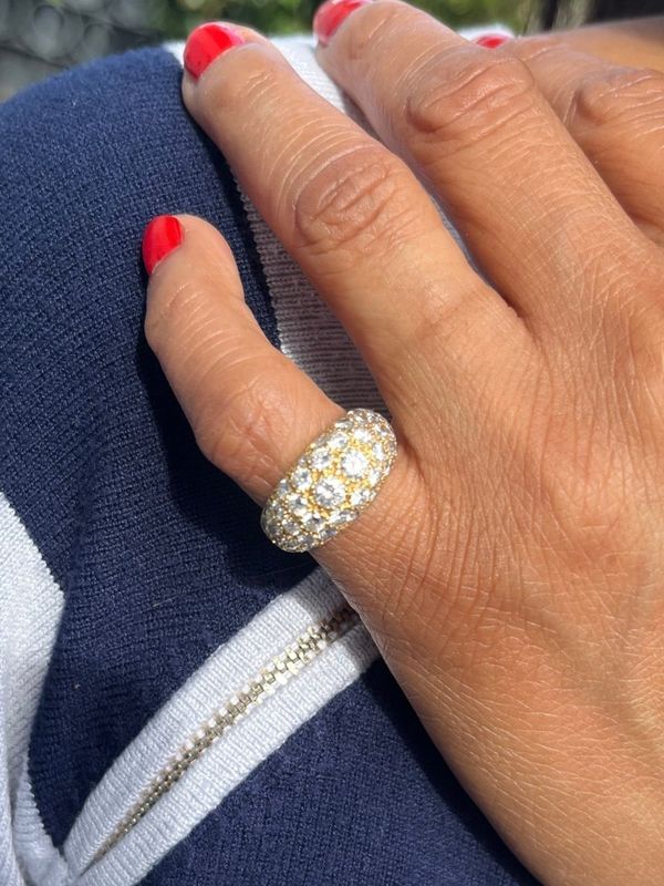 Bague Jonc en or jaune et diamants - Castafiore