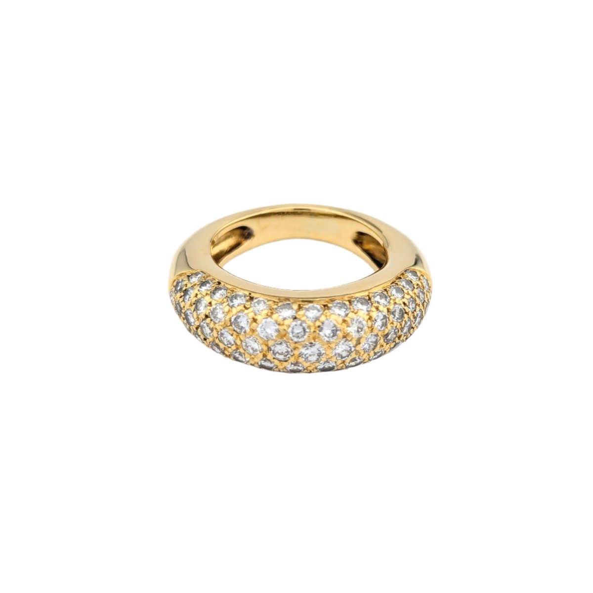 Bague Jonc en or jaune et diamants - Castafiore