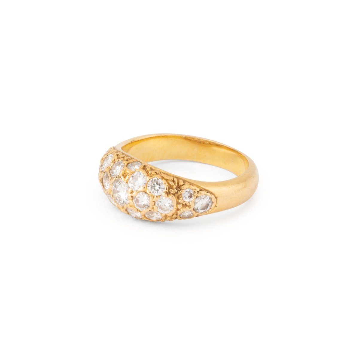 Bague Jonc en or jaune et diamants - Castafiore