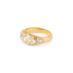 Bague Jonc en or jaune et diamants - Castafiore