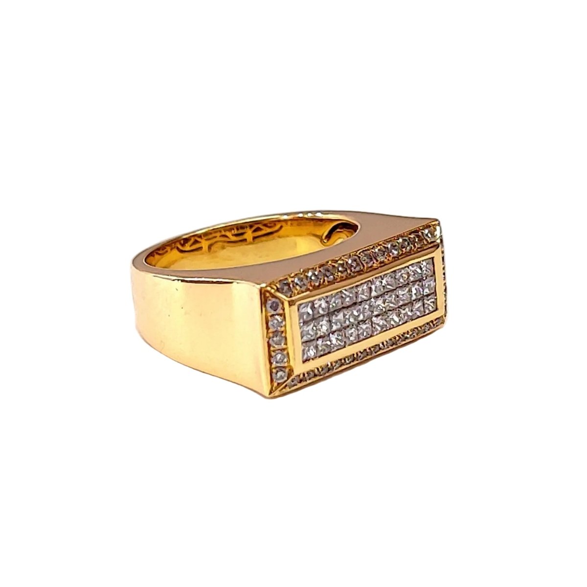 Bague Jonc en or jaune et diamants - Castafiore