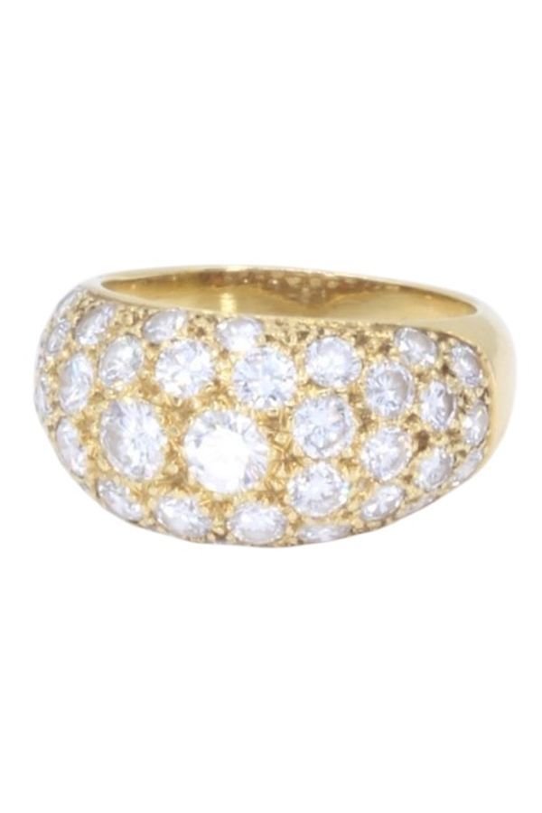 Bague Jonc en or jaune et diamants - Castafiore