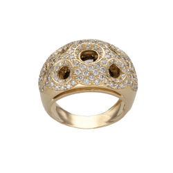 Bague Jonc en or jaune et diamants - Castafiore