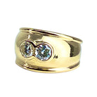 Bague Jonc en or jaune et diamants - Castafiore