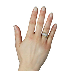 Bague Jonc en or jaune et diamants - Castafiore