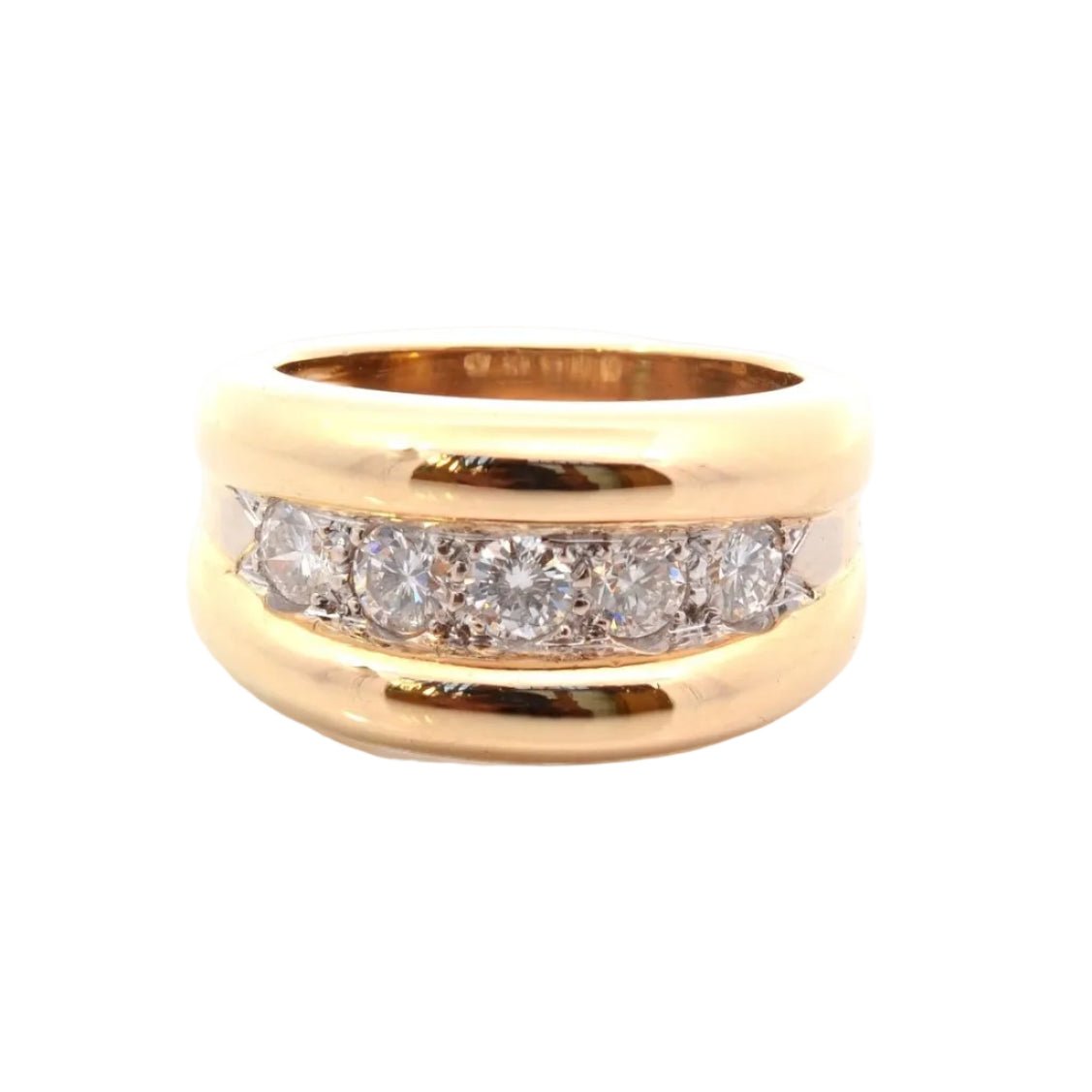 Ring rush diamonds in 18k gold