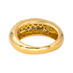 Bague Jonc en or jaune et diamants - Castafiore