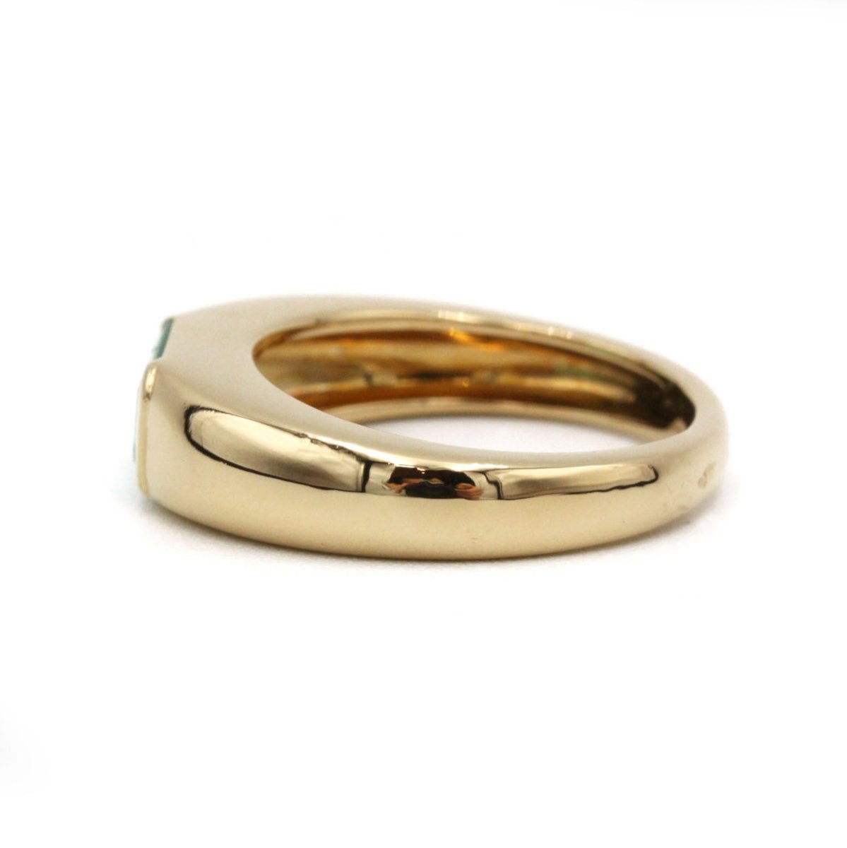 Bague Jonc en or jaune et émeraude - Castafiore