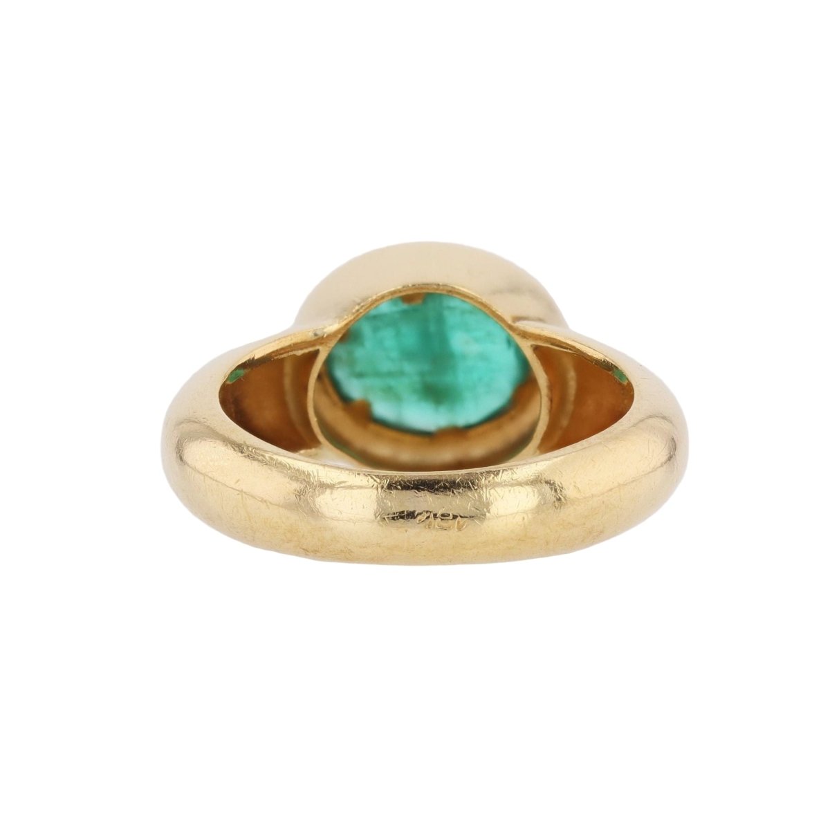 Bague Jonc en or jaune et émeraude - Castafiore