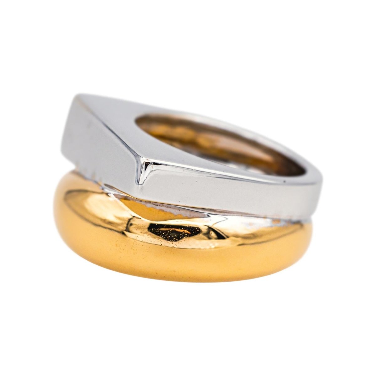 Bague Jonc en or jaune et or blanc - Castafiore