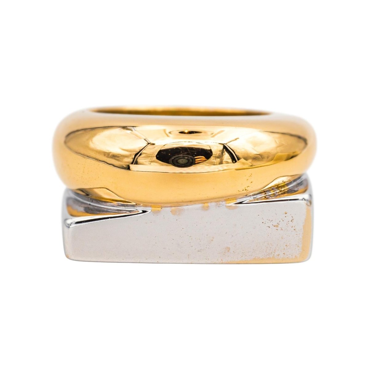 Bague Jonc en or jaune et or blanc - Castafiore