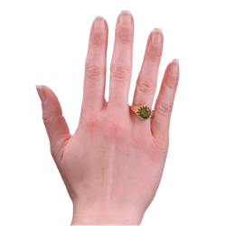 Bague Jonc en or jaune et péridot - Castafiore